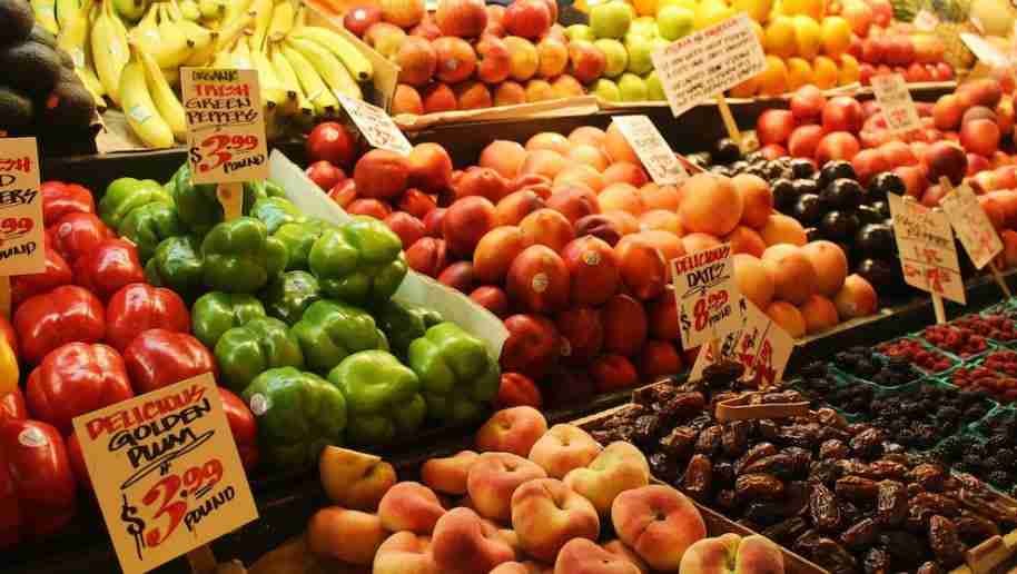 Fruit and Vegetables at the market