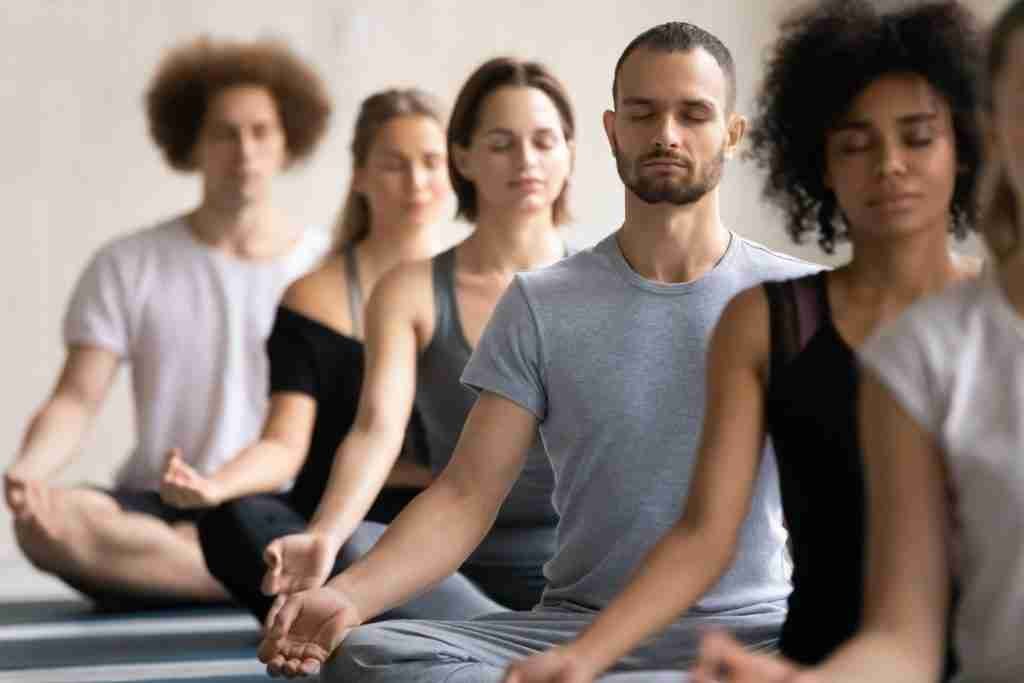 Group of people meditating