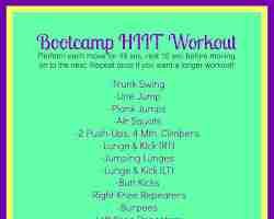 HIIT boot camp workout