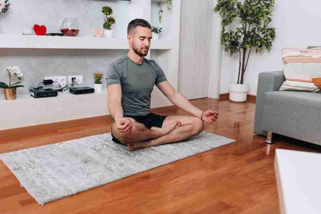 A man doing meditation