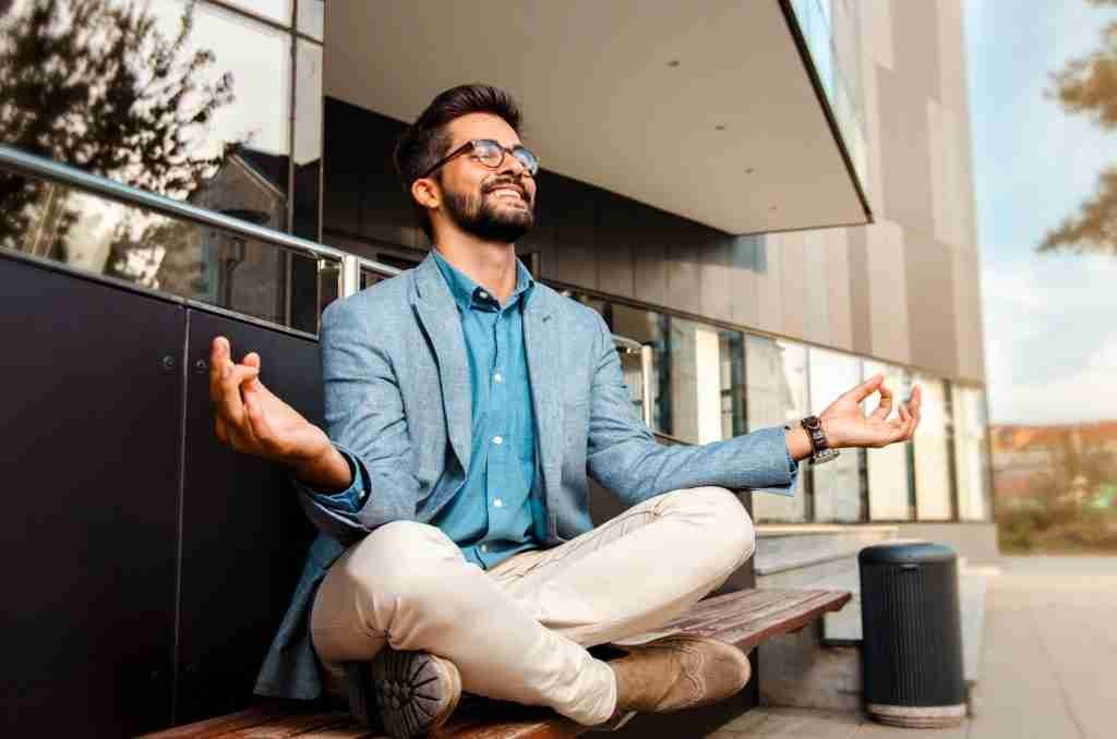 Businessman - mentally preparing for business