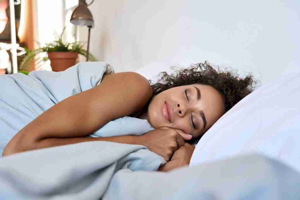 woman sleeping in bed