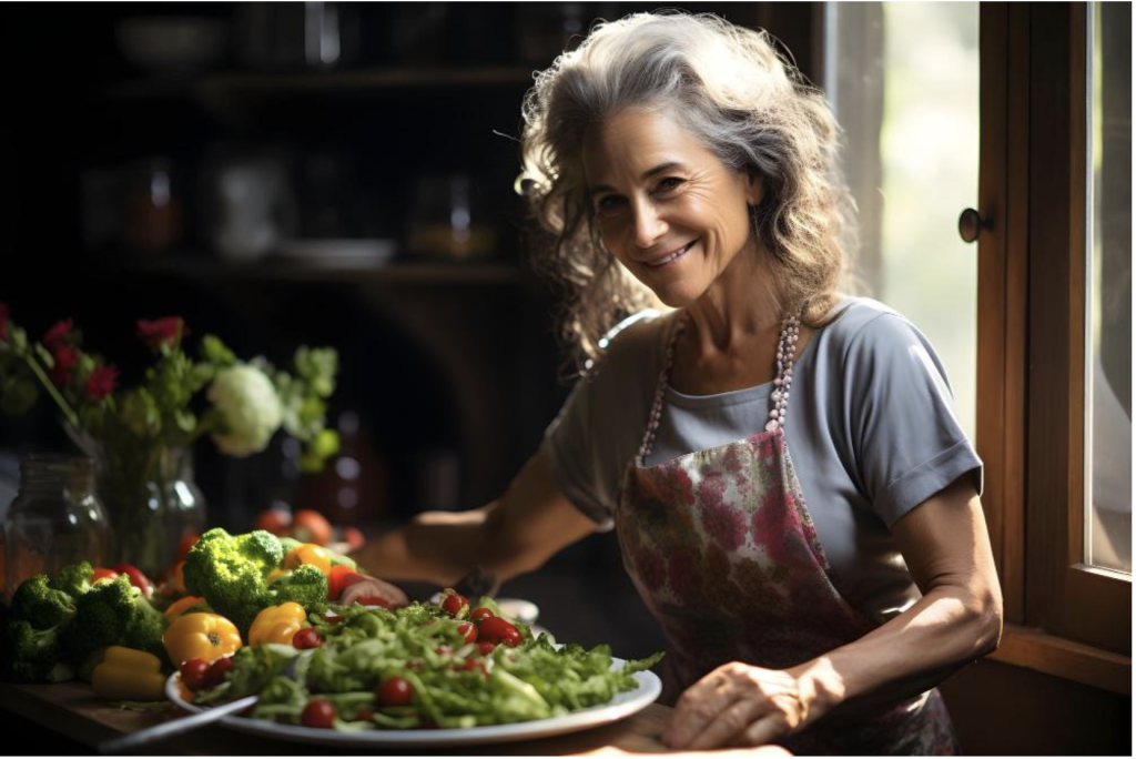 A Lady eating a Keto Diet